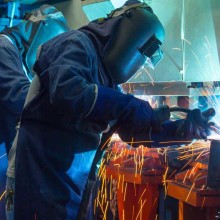 auto workers welding Mexico