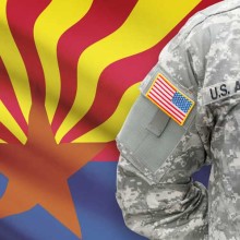 Arizona flag and veterans