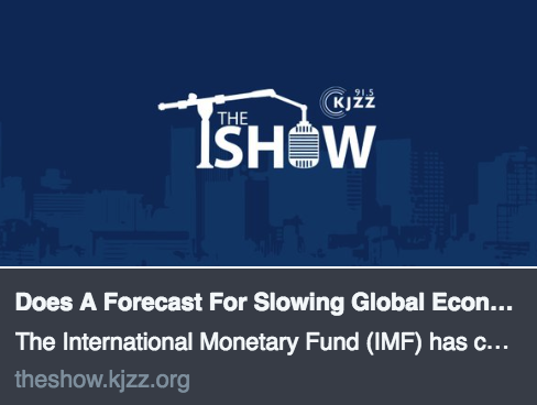 does the slowing global economy affect Arizona? January 28, 2019 KJZZ interview with EBRC Director George Hammond