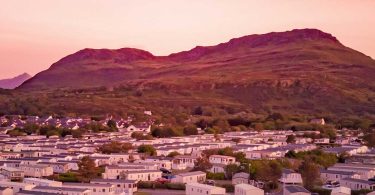 Arizona manufactured housing at sunset