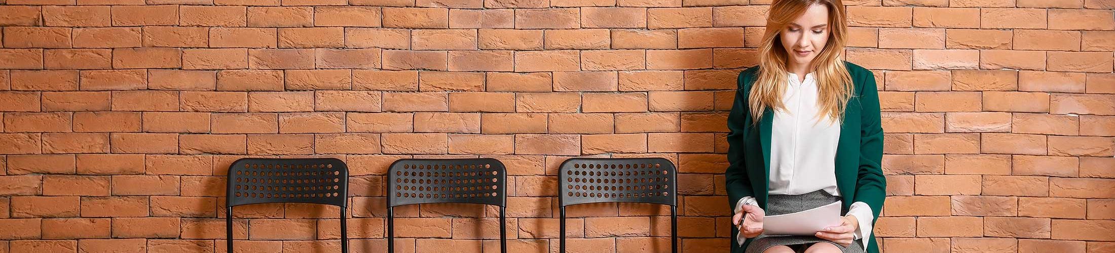 woman waiting for job interview