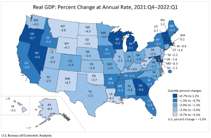 2022Q2 GDP by state