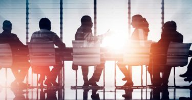 group of business people sitting