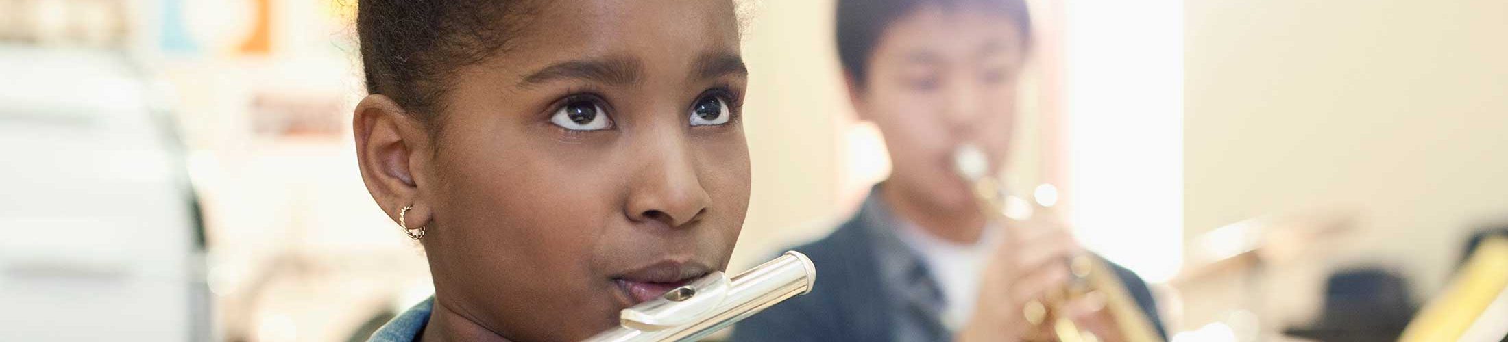 Girl playing flute