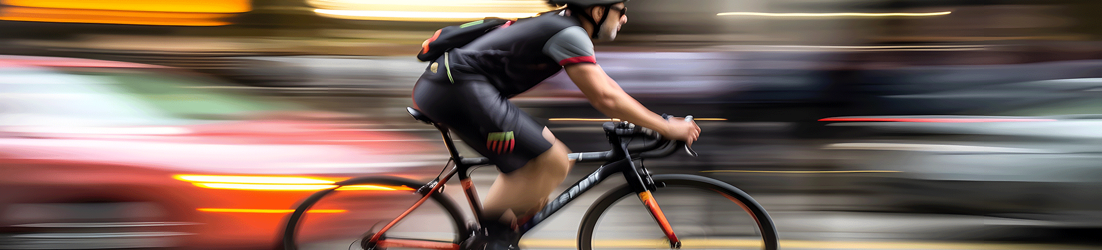 Man biking street