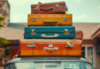 Car with luggage top
