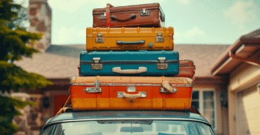Car with luggage top