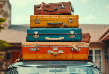 Car with luggage top