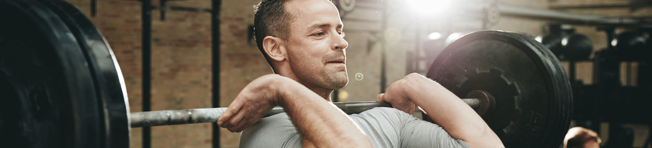 Man lifting weights