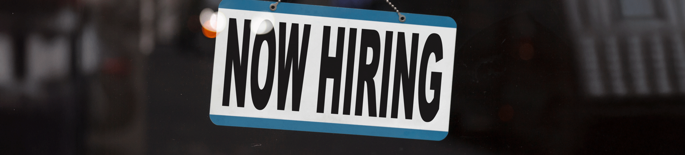 Now hiring sign