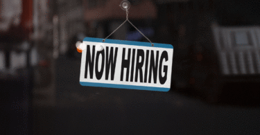 Now hiring sign