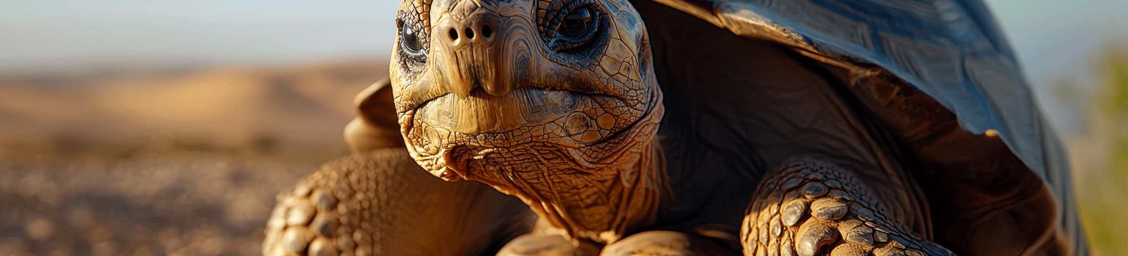 Tortoise in desert