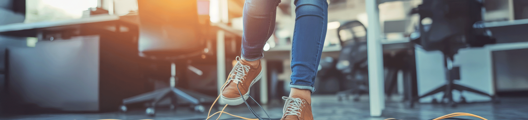 Tripping over cables office