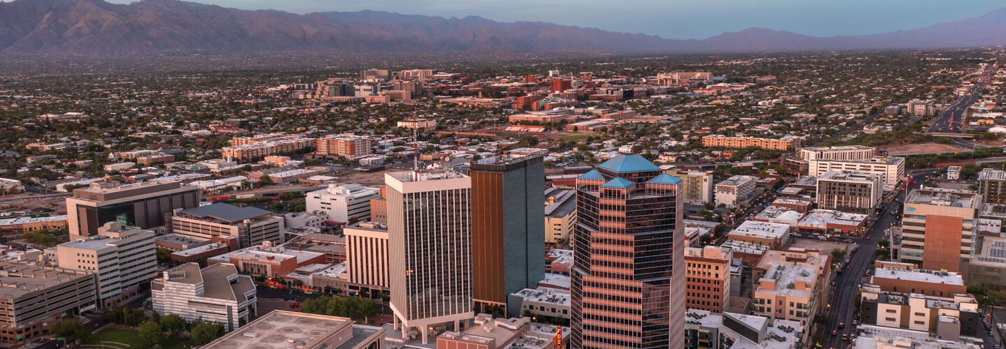Aerial view of Tucson