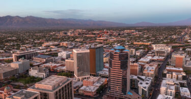 Aerial view of Tucson