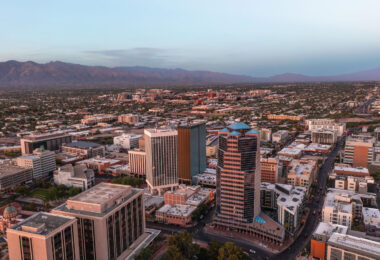 Aerial view of Tucson