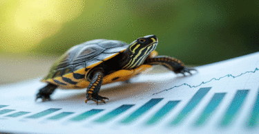 Turtle over bar graph